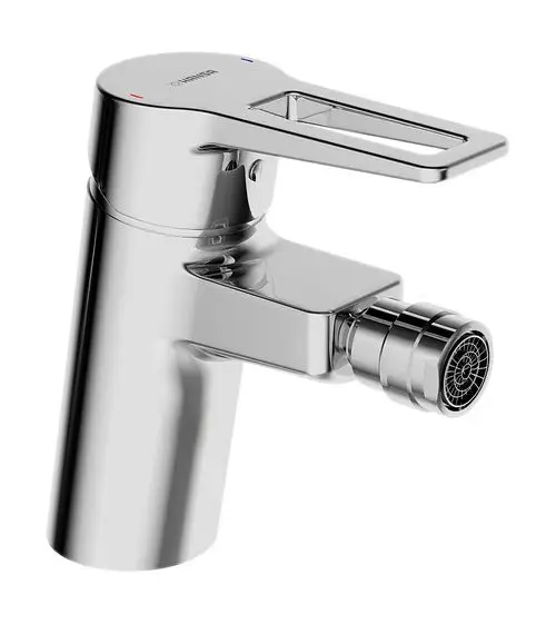 HANSA Einhebelmischer Bidet-Batt HANSATWIST 0906 BügelhebelZugstangenablaufgarnitur Ausladung 112mm DN15 Chrom, 09063285, Artikel in Kategorie